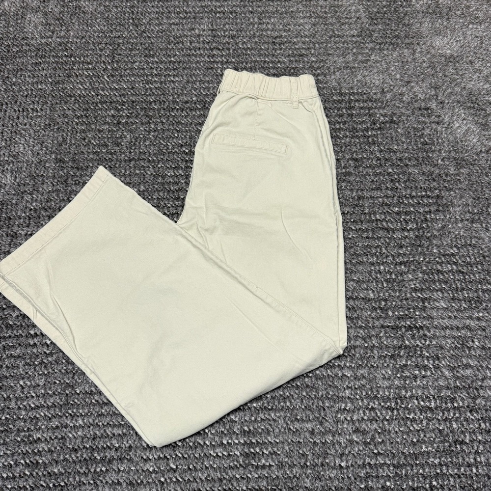 Hollister Womens Ultra High Rise Wide Leg Pants S Small Short Beige Pleated